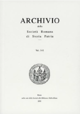 Archivio della Società Romana di Storia Patria vol. 141 - 2018