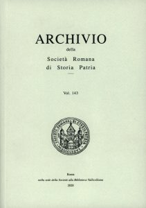 Archivio della Società Romana di Storia Patria vol. 143 - 2020